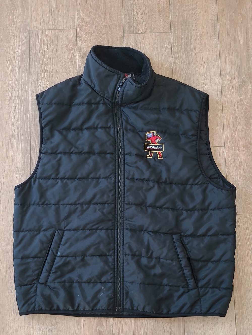 90's Choko ACDelco Black Quilted Puffer Vest Made In Canada